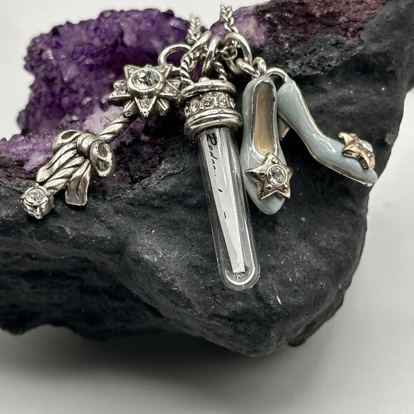 Brighton Fairy Godmother Charm Necklace Silver Plated Cinderella - Picture 1 of 16